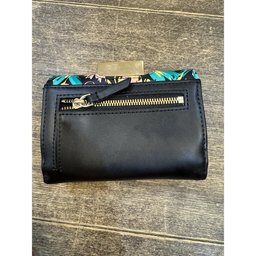 Ted Baker Marjeli Flirty Floral Tri-Fold Fashion Leather Purse Wallet Coin Pouch